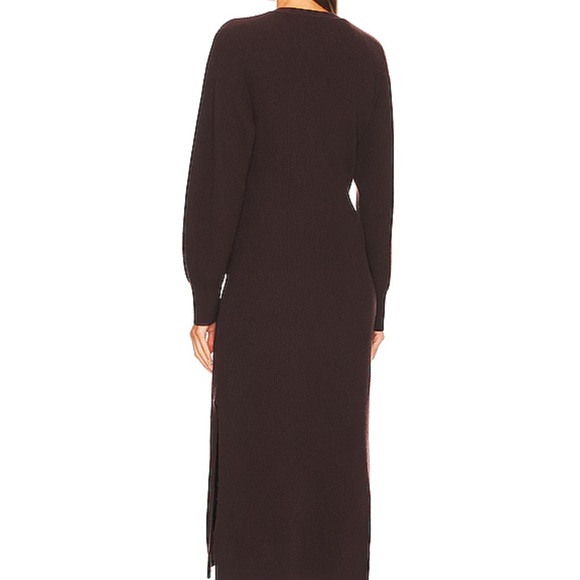 Jonathan Simkhai Brown Judith Twist Front Ribbed Knit Midi Dress - Picture 4 of 9